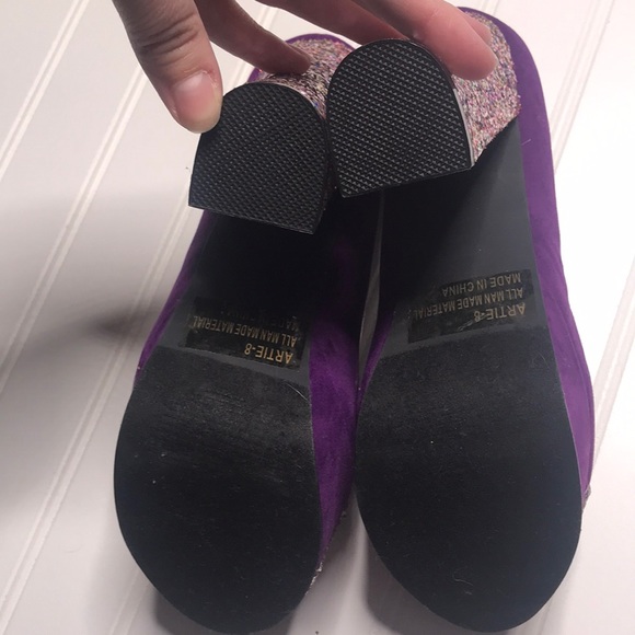 Brand new purple heels with glitter Sz 7 - Picture 4 of 4